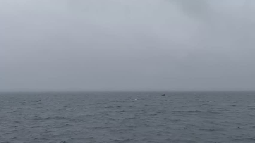 Massive mine explosion in the middle of the sea.
