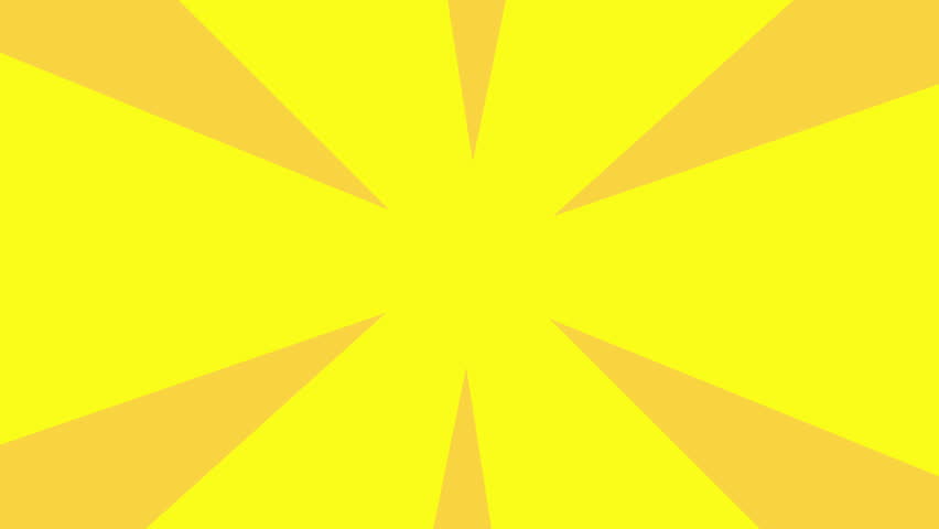 WOW text animation with retro comic background. Pop art. Orange letters against a vibrant yellow sunburst background. Perfect for expressing amazement, excitement, or surprise.