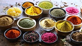 Composition with assortment of spices and herbs. - Powered by Shutterstock - Get 15% off with code: PIKWIZARD15