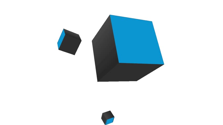 Rotating 3D Cubes Animation 4K Video