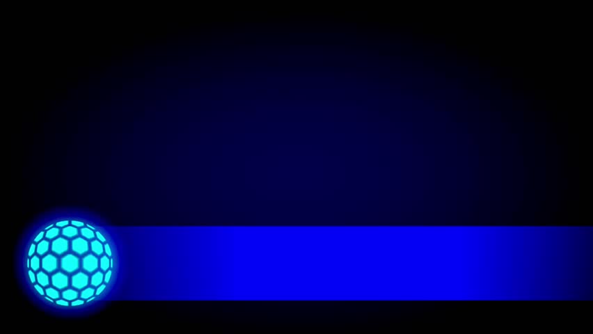 A glowing blue ball zooms with a trailing neon tail, giving a strong sense of motion, speed, and futuristic energy discharge