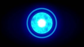 A radiant blue energy core pulses with glowing light and radiates circular waves outward in an ethereal and powerful display - Powered by Shutterstock - Get 15% off with code: PIKWIZARD15