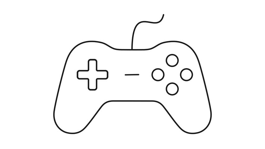 Game controller animation in minimal linear style with wired design and rotating motion. Suitable for themes related to gaming, digital interaction, entertainment and modern user experience. - Powered by Shutterstock - Get 15% off with code: PIKWIZARD15