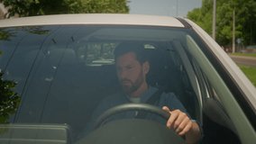 Displeased man Caucasian guy businessman automobile driving confused using mobile phone gps navigator dissatisfied male car driver smartphone problem road destination travel auto drive stress trouble - Powered by Shutterstock - Get 15% off with code: PIKWIZARD15