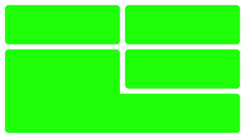 collage or grid green screen 4k animation Native Design elements, Simple bento grid UI layout design. trendy Geometry Futuristic grid animation