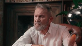 Pensive thoughtful old Caucasian man thinking contemplation pondering solution male mature businessman business office deep thoughts planning idea question brainstorm problem home indoor elder senior - Powered by Shutterstock - Get 15% off with code: PIKWIZARD15