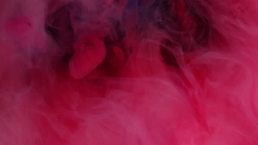 Defocused flow. Steam texture. Pink purple color whimsical liquid artistic blur black background. Smoke pigment dye smooth mix paint shade.