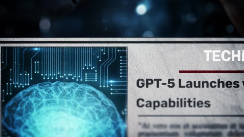 GPT-5 Launches with Multilingual Video Capabilities Newspaper Headline Titles