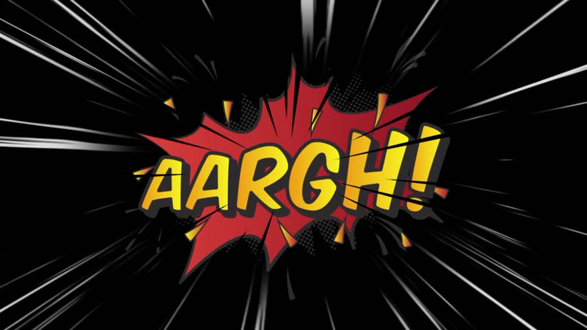 4k video Comic book with bubble speech pop up video.