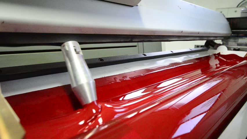 Magenda, Red on the offset  print press machine perspective