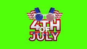 4th of July celebration with fireworks and American flag Memorial Day green screen background - Powered by Shutterstock - Get 15% off with code: PIKWIZARD15