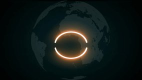 Orange light illuminates web interconnected user icons on a dark world map, symbolizing global communication and networking video - Powered by Shutterstock - Get 15% off with code: PIKWIZARD15