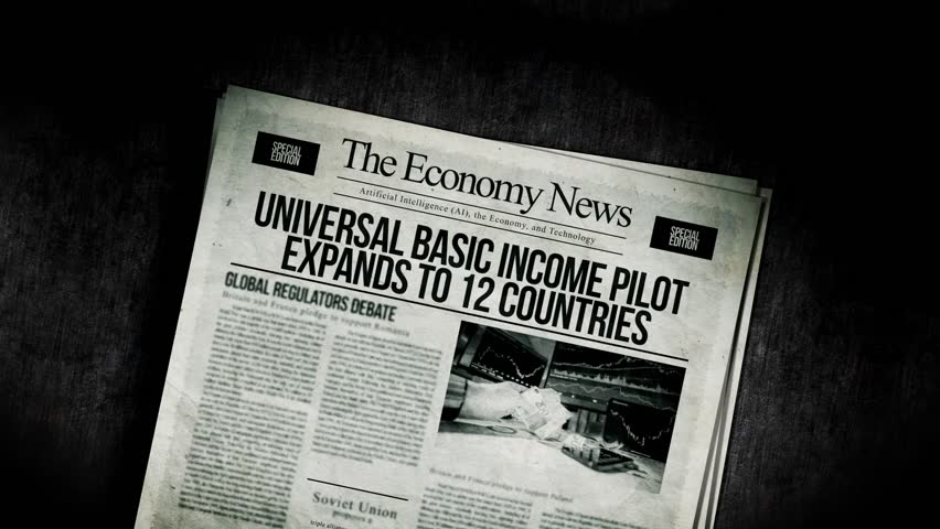 Universal Basic Income Pilot Expands to 12 Countries Newspaper Headline Titles