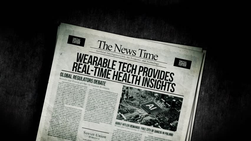 Wearable Tech Provides Real-Time Health Insights Newspaper Headline Titles