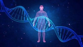 Futuristic Human DNA Model: Exploring Genetic Connections and Technological Design - Powered by Shutterstock - Get 15% off with code: PIKWIZARD15