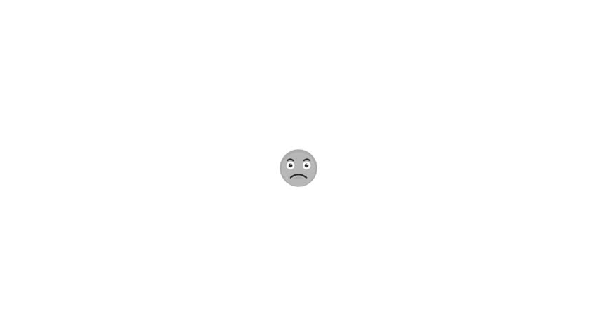 Sad emoticon with a bandage, minimalist design, grayscale. This image features emoticon, emoji, sad, bandage, injured.