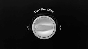 Maximum cost per click in the business concept representing with knob turning full, 4k animation - Powered by Shutterstock - Get 15% off with code: PIKWIZARD15