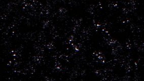 Abstract loop white bokeh stars particles flow on black background. 4K 3D seamless loop animation. Winter holiday background concept, Merry Christmas, New year, Wedding, Celebration  - Powered by Shutterstock - Get 15% off with code: PIKWIZARD15