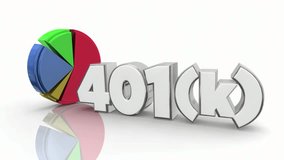 401K Retirement Investment Account Pie Chart Portfolio Money Analysis Data 3d Animation - Powered by Shutterstock - Get 15% off with code: PIKWIZARD15