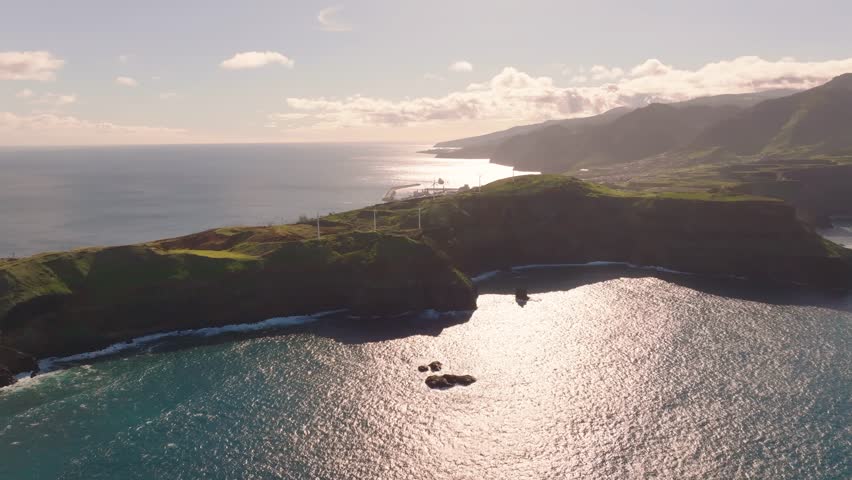 Exploring the breathtaking coastal cliffs of Madeira at sunset, showcasing natures beauty and serene landscapes