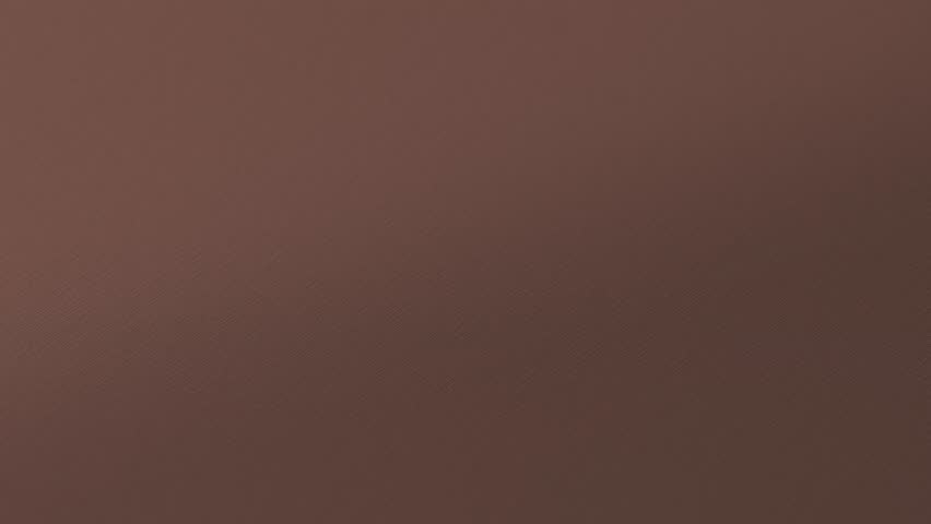 Brown fabric material crumpled and straightening, looped animation, 3d rendering. Empty bedding or towel wrinkled surface moving background, 4k. Soft animated sheet ironing process. 3D Illustration