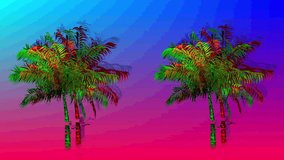 Displaying logo filling loading bar on tropical scene, clicking hand adding neon glitch effect. Digital, branding, animation, neon, abstract, futuristic, vibrant - Powered by Shutterstock - Get 15% off with code: PIKWIZARD15