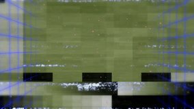 Opening glitch showing neon-green scan line sweeping in wireframe corridor, shifting glitch blocks. Futuristic, digital, abstract, cyberpunk, vibrant, technology, dynamic - Powered by Shutterstock - Get 15% off with code: PIKWIZARD15