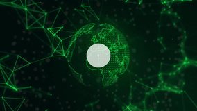 Opening digital globe, user icon appearing and sending lines connecting nodes, mapping connections. Technology, connectivity, innovation, cyberspace, digital network, virtual environment, data - Powered by Shutterstock - Get 15% off with code: PIKWIZARD15