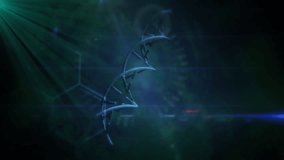 Padlock appearing and unlocking starting camera and bulb linking rotating 3D helix showing identity. Security, cybersecurity, data protection, digital identity, encryption, blockchain, network - Powered by Shutterstock - Get 15% off with code: PIKWIZARD15