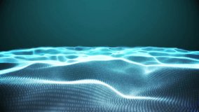 Triggered by sweeping wave grid, 3D map emerging, icons pulsing to visualize global connections. Technology, digital, futuristic, connectivity, network, data, innovation - Powered by Shutterstock - Get 15% off with code: PIKWIZARD15