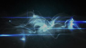 Neon-blue scan lines sparking energy ribbon waving nodes flowing binary visualizing data stream. Futuristic, digital, abstract, neon, cyber, technology, motion - Powered by Shutterstock - Get 15% off with code: PIKWIZARD15