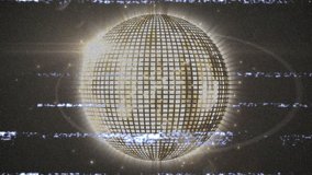 Glowing grid sphere appearing in void shifting glitch bands and pulsing flares showing interference. Futuristic, abstract, technology, digital, cosmic, resonance, dynamic - Powered by Shutterstock - Get 15% off with code: PIKWIZARD15