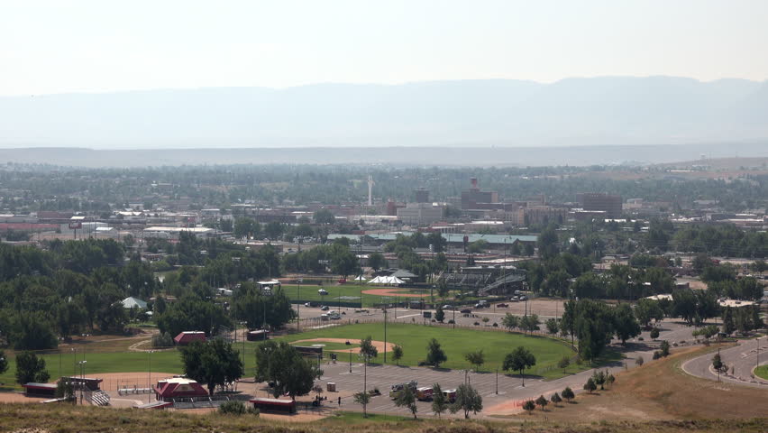 Casper, Wyoming skyline on a smoggy day.