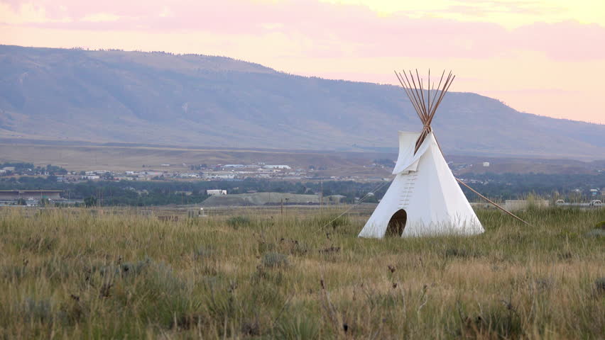 Native American dwelling in the plains.
