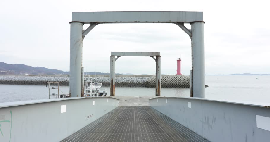 Lighthouse, small port in Ganghwa island, Incheon, South Korea