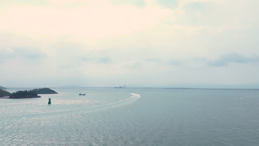 Aerial view Gogunsan Islands in Gunsan City, Jeollabuk-do Province, korea