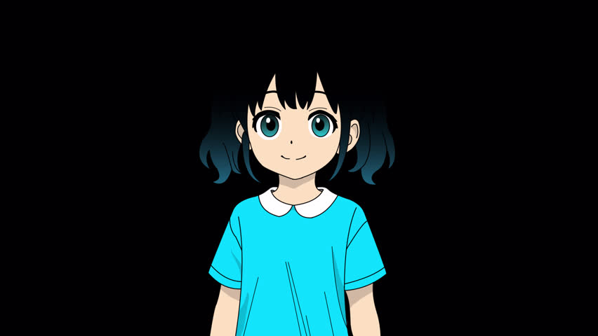 2D Animation Talking Girl Character Rini Looping