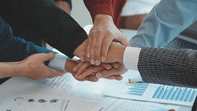 Team of business people working together in the meeting room office, teamwork background charts and graphs banner, double exposure successful teamwork, business planning concept Video - Powered by Shutterstock - Get 15% off with code: PIKWIZARD15