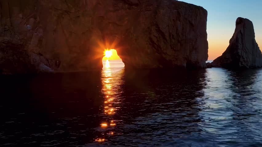 Sunset View of Coastal Cross Coastal Cross on Hill