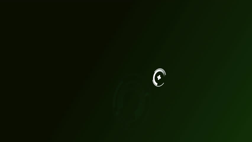 Starting orange ring rotating on green grid showing HP to HYPER TURBOMODE progress bar, copy space. Futuristic, technology, interface, animation, digital, innovation, progress