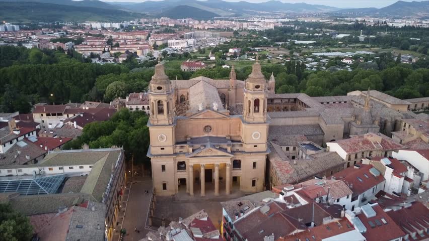 Aerial Views of Pamplona Cathedral