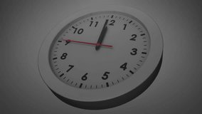 Clock second hand ticking toward two, binary code flooding frame to illustrate data flow. Time, technology, data, digital, motion, futuristic, info - Powered by Shutterstock - Get 15% off with code: PIKWIZARD15