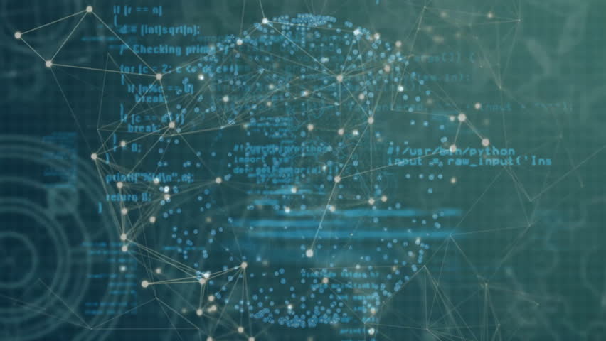 Starting with overlay on teal data sphere expanding rotating scrolling code visualizing network. Hologram, connectivity, cybernetics, futuristic, digital, technology, visualization - Powered by Shutterstock - Get 15% off with code: PIKWIZARD15