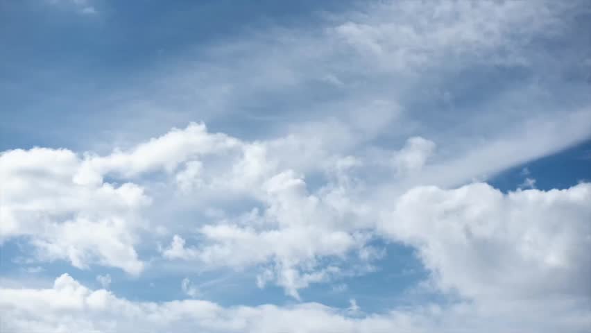 Timelapse of moving clouds against blue sky stratus clouds peaceful serene landscape environment