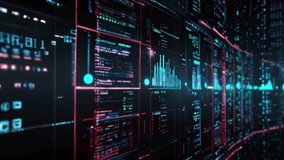 High-Tech Server Room with Glowing Data Streams and Network Lights in a Modern Cybersecurity Data Center

 - Powered by Shutterstock - Get 15% off with code: PIKWIZARD15