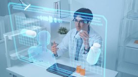 A doctor consults a holographic AI assistant showing patient data and medication, highlighting artificial intelligence in futuristic healthcare, pharmacy assistance, and telemedicine consultation. - Powered by Shutterstock - Get 15% off with code: PIKWIZARD15