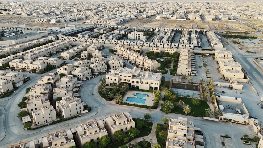 Residential Compound Aerial View in Saudi Arabia