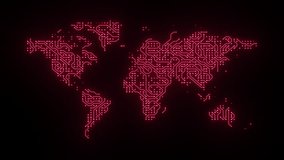 World map digital tech circuit board background. Seamless loop. - Powered by Shutterstock - Get 15% off with code: PIKWIZARD15