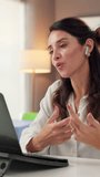Woman, therapist and video call with talk, advice and telehealth with laptop, tips and conversation. Person, psychologist and virtual consultation with pc, explain and assessment for mental health - Powered by Shutterstock - Get 15% off with code: PIKWIZARD15