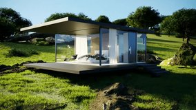 Modern glass house design tour: luxury minimalist home architecture and landscape showcase - Powered by Shutterstock - Get 15% off with code: PIKWIZARD15